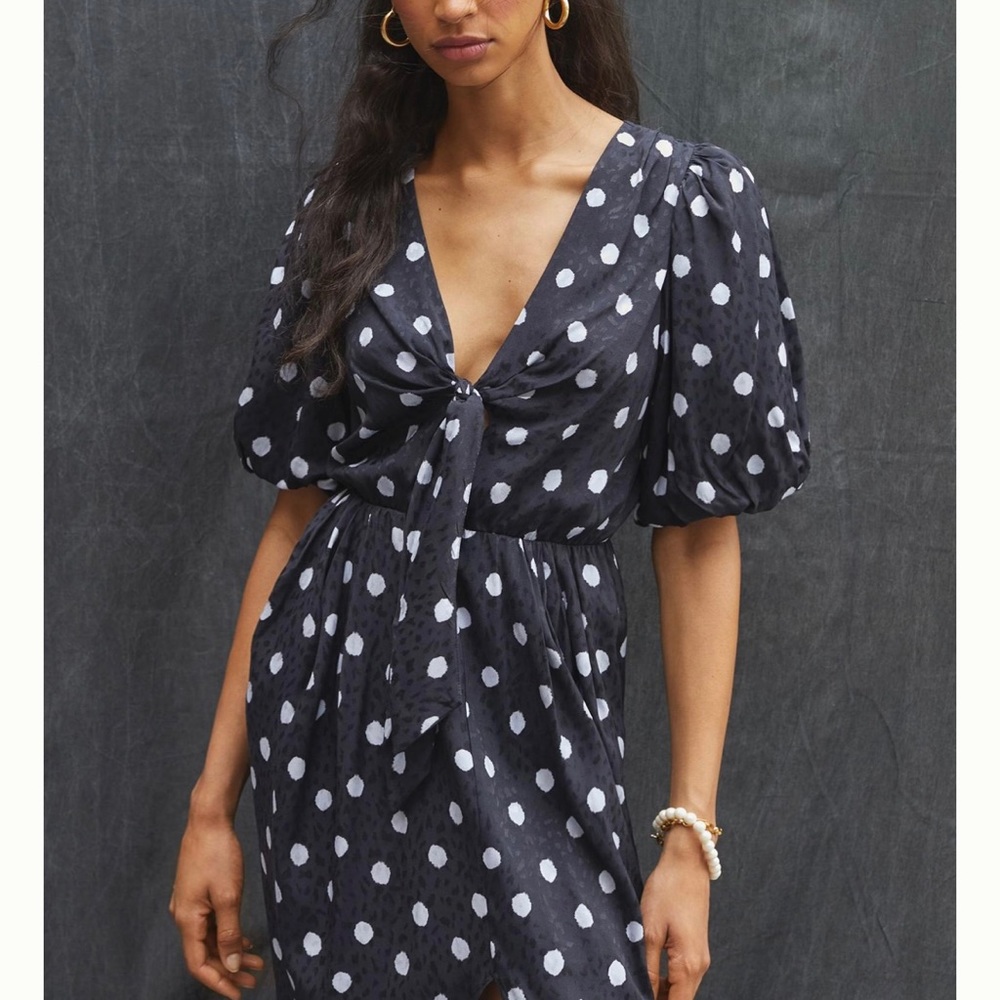 Delfi x Anthropologie Polka Dot Midi Dress
